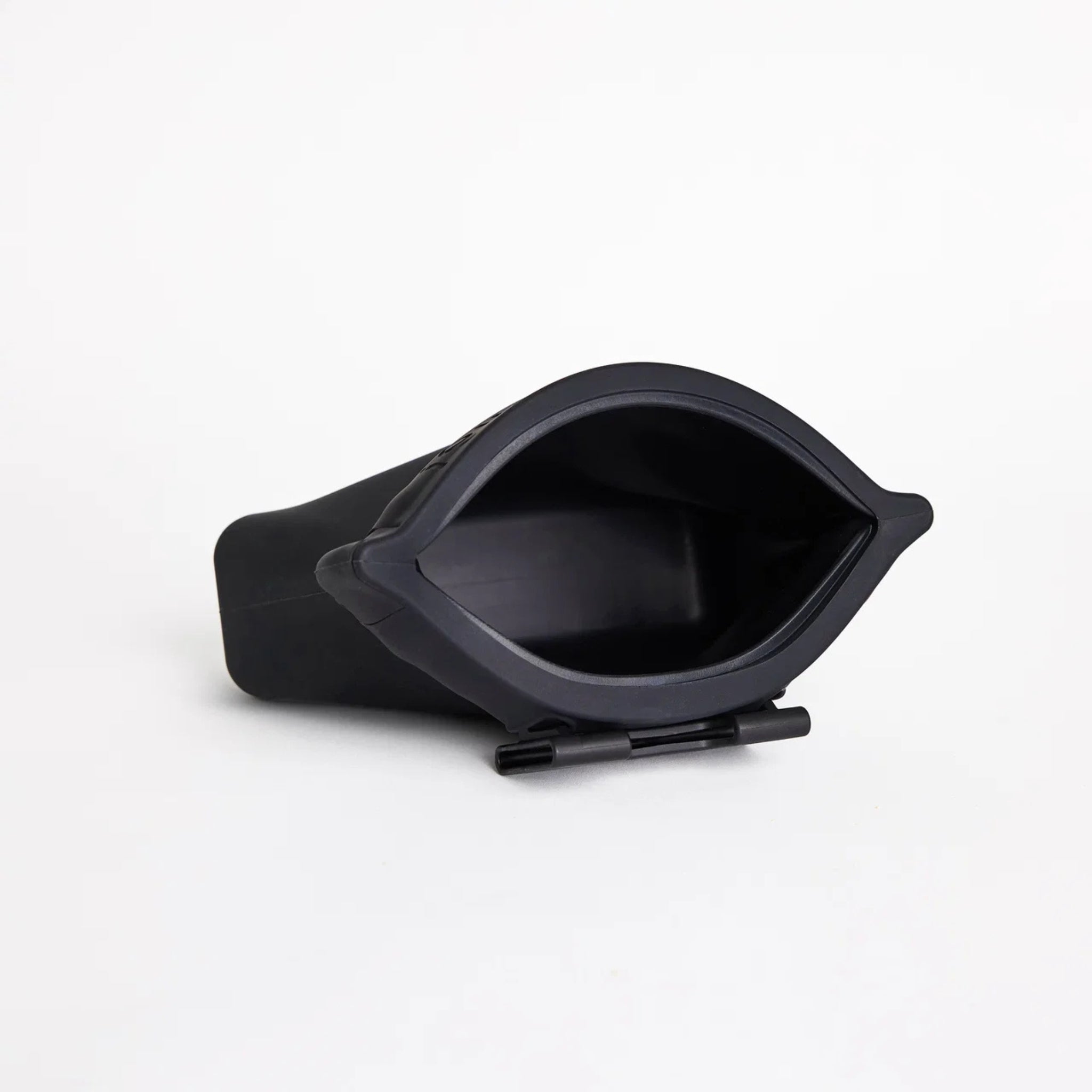 Charcoal Ultimate Treat Pouch The Large by Voilà Pets showing the wide-mouth opening