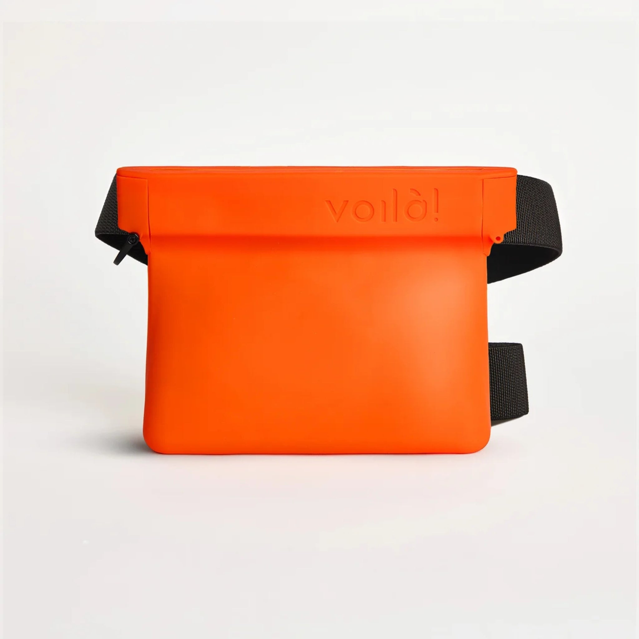 Front view of the Clementine Ultimate Treat Pouch The Large by Voilà Pets with adjustable black belt