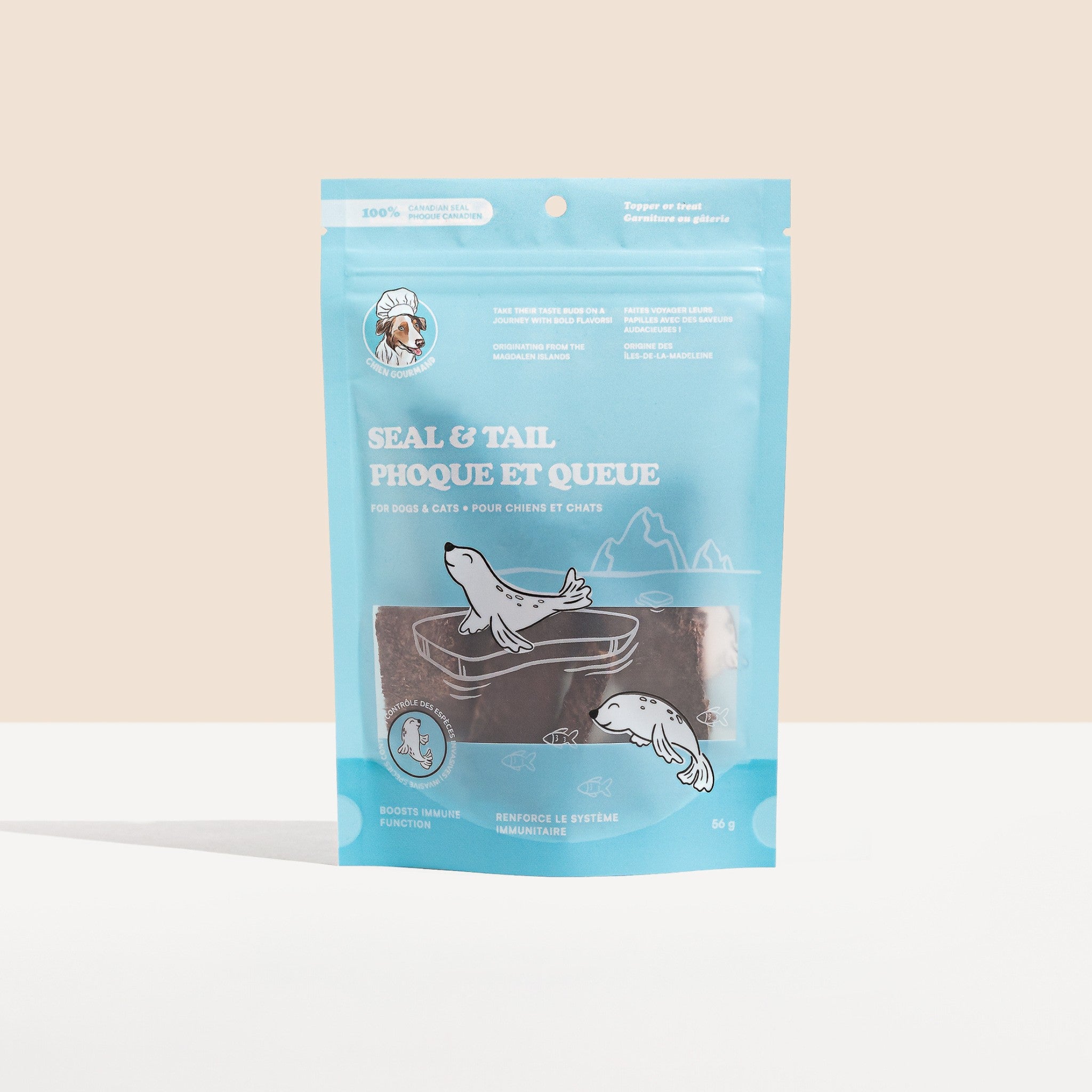 Chien Gourmand freeze dried seal dog treats Canadian natural protein