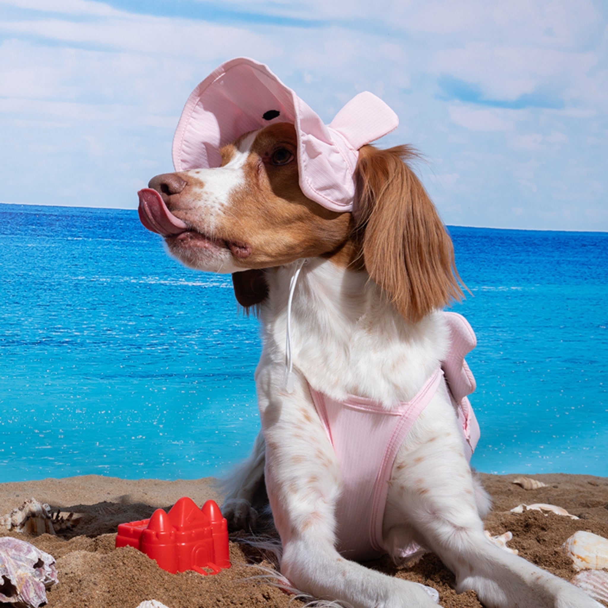 Dog Cooling Sun Hat – Big Bear Baby Pink - Puppy Gallery - La Maison Mou