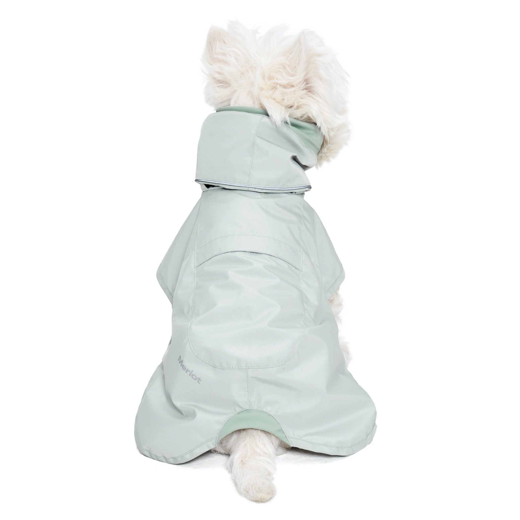 Dog Raincoat - Ain™ Coat Lime Stone - Merlot - La Maison Mou