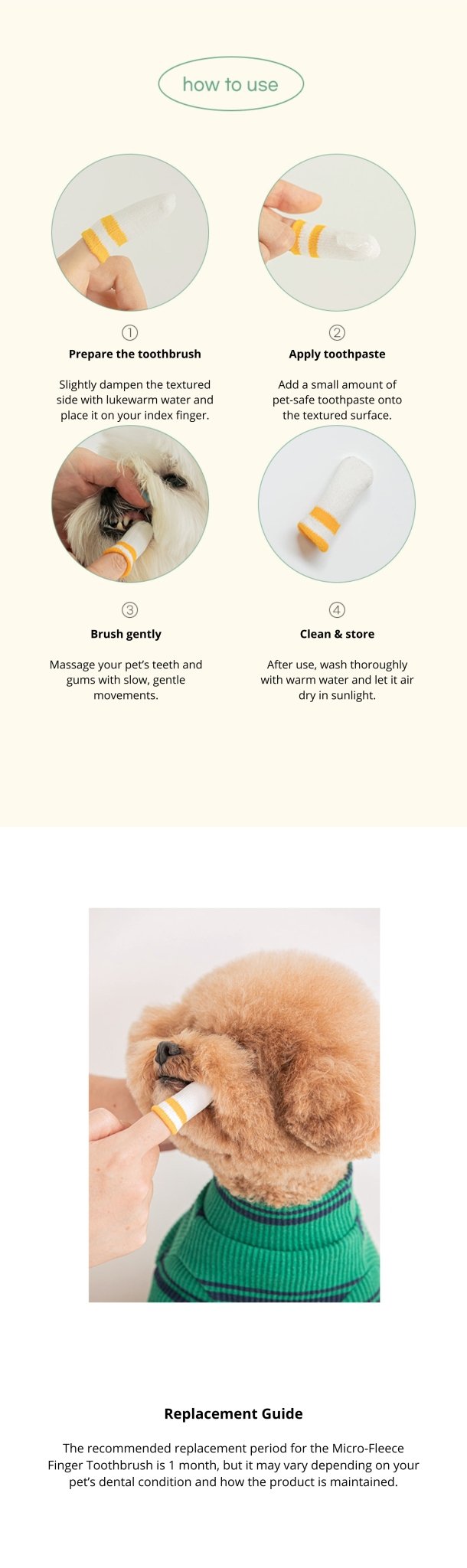 Dog Toothbrush - Microfleece Finger - Bite Me - La Maison Mou