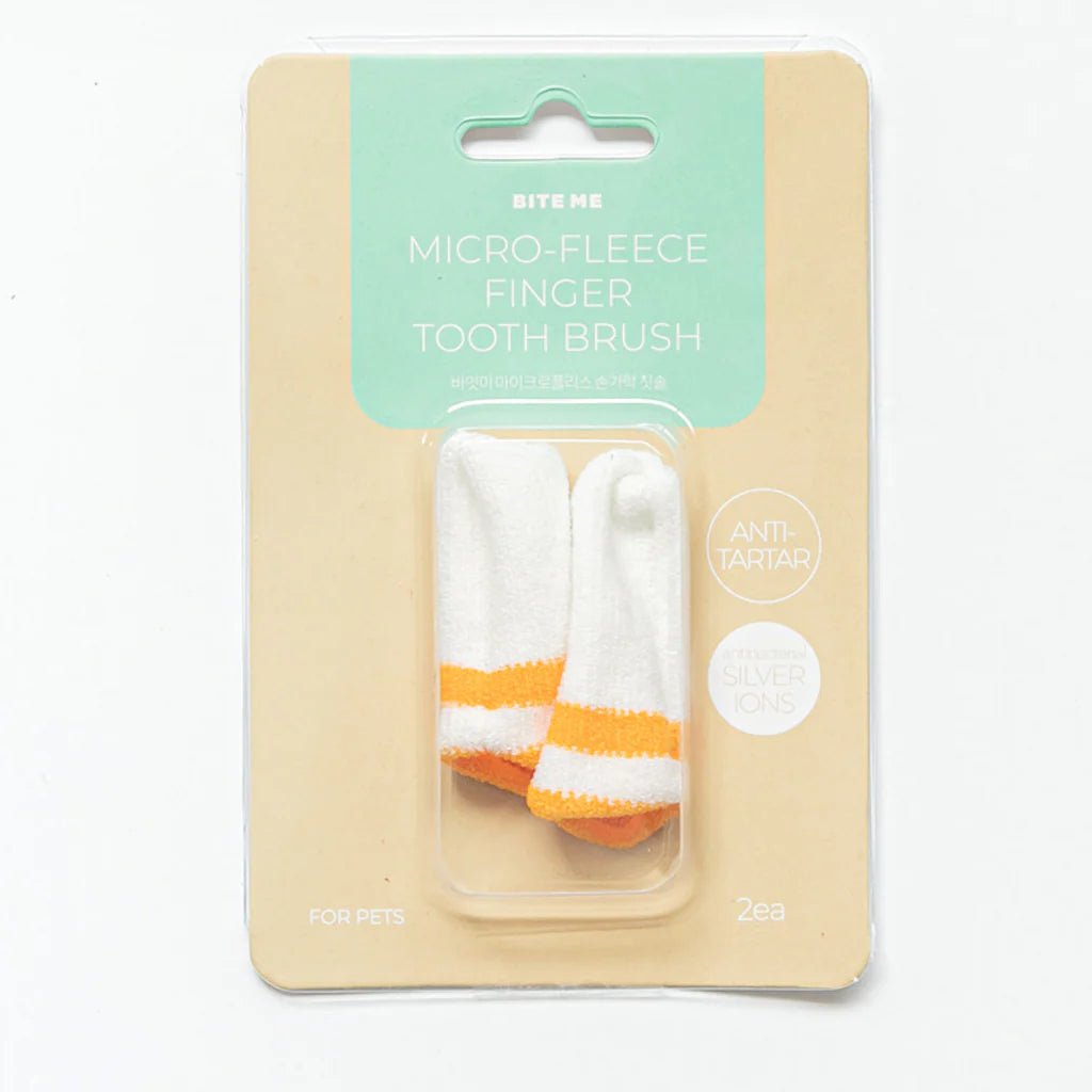 Dog Toothbrush - Microfleece Finger - Bite Me - La Maison Mou