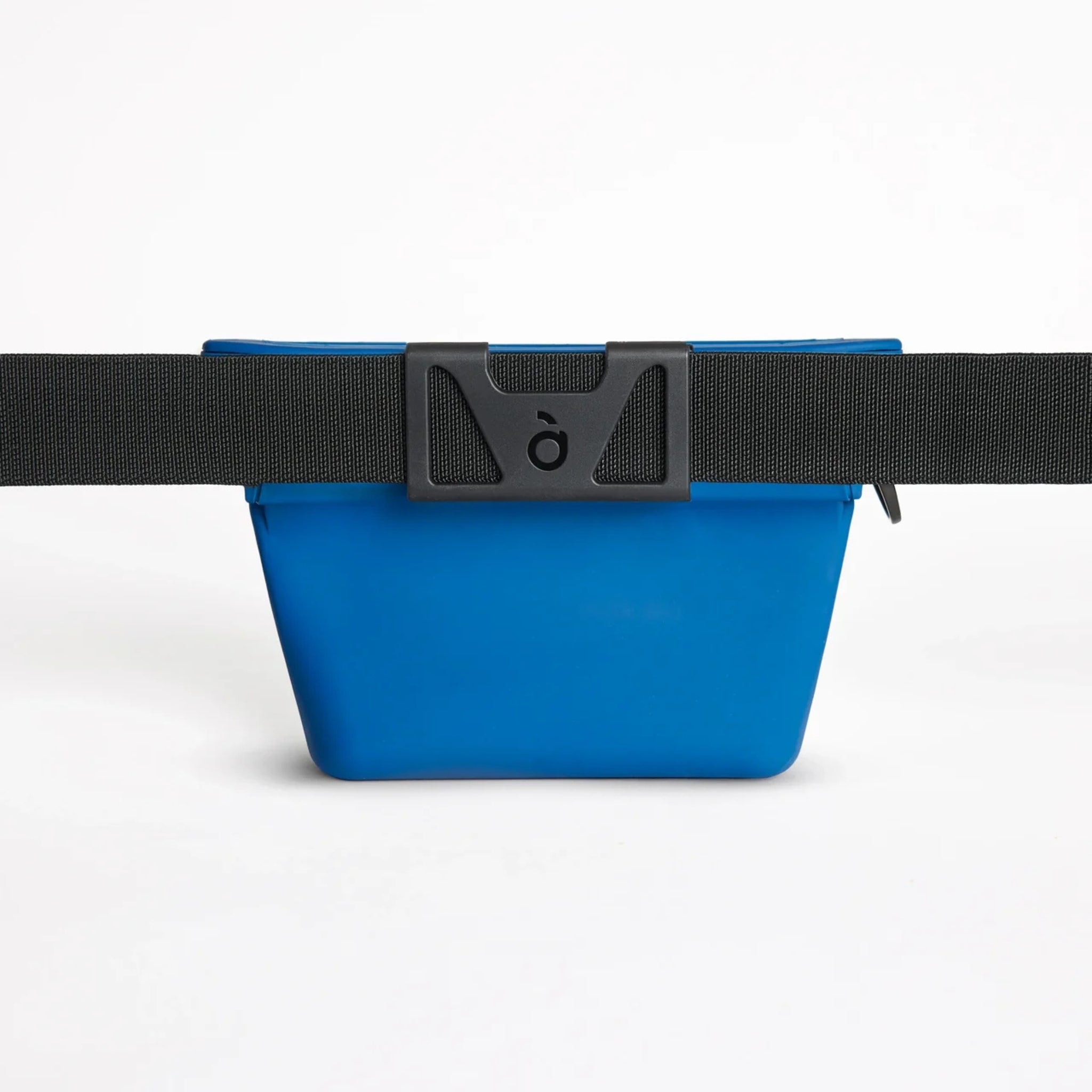 Back of the VoilaPets Ultimate Treat Pouch The Standard in Cobalt with adjustable belt