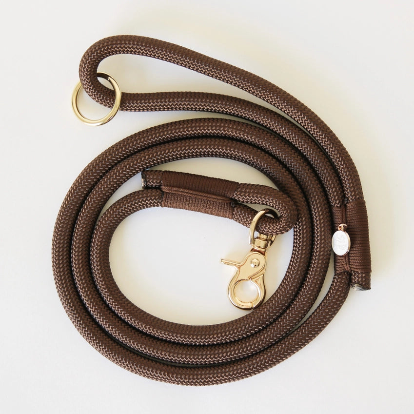 Dark Brown - Braided Rope Leash
