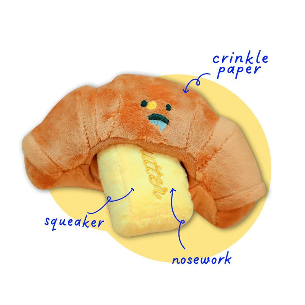 Butter Croissant Nosework Dog Toy