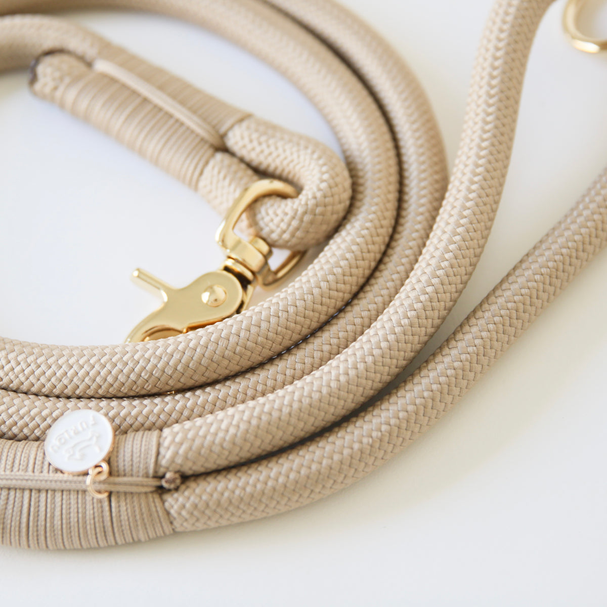 Tan - Braided Rope Leash For Dogs