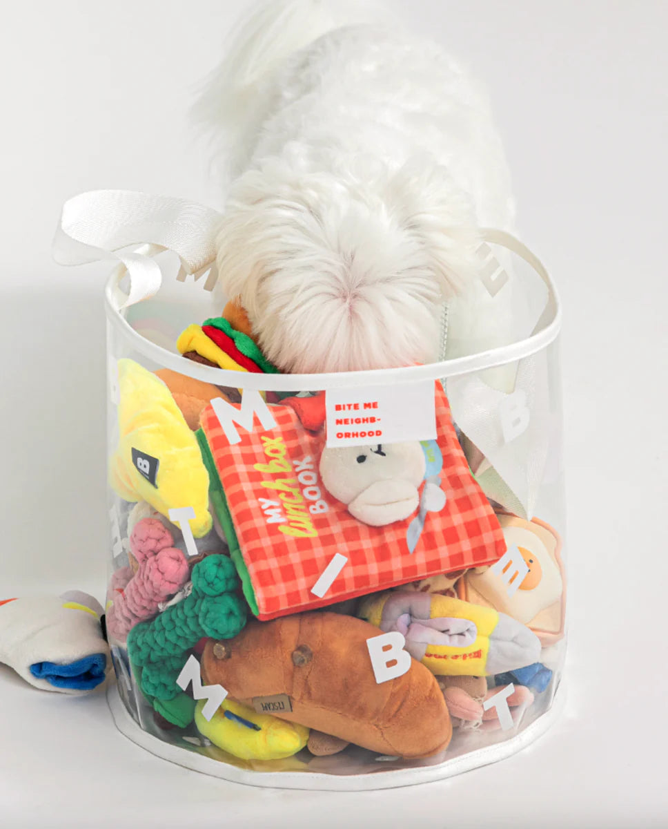 Clear Toy Basket White For Dogs