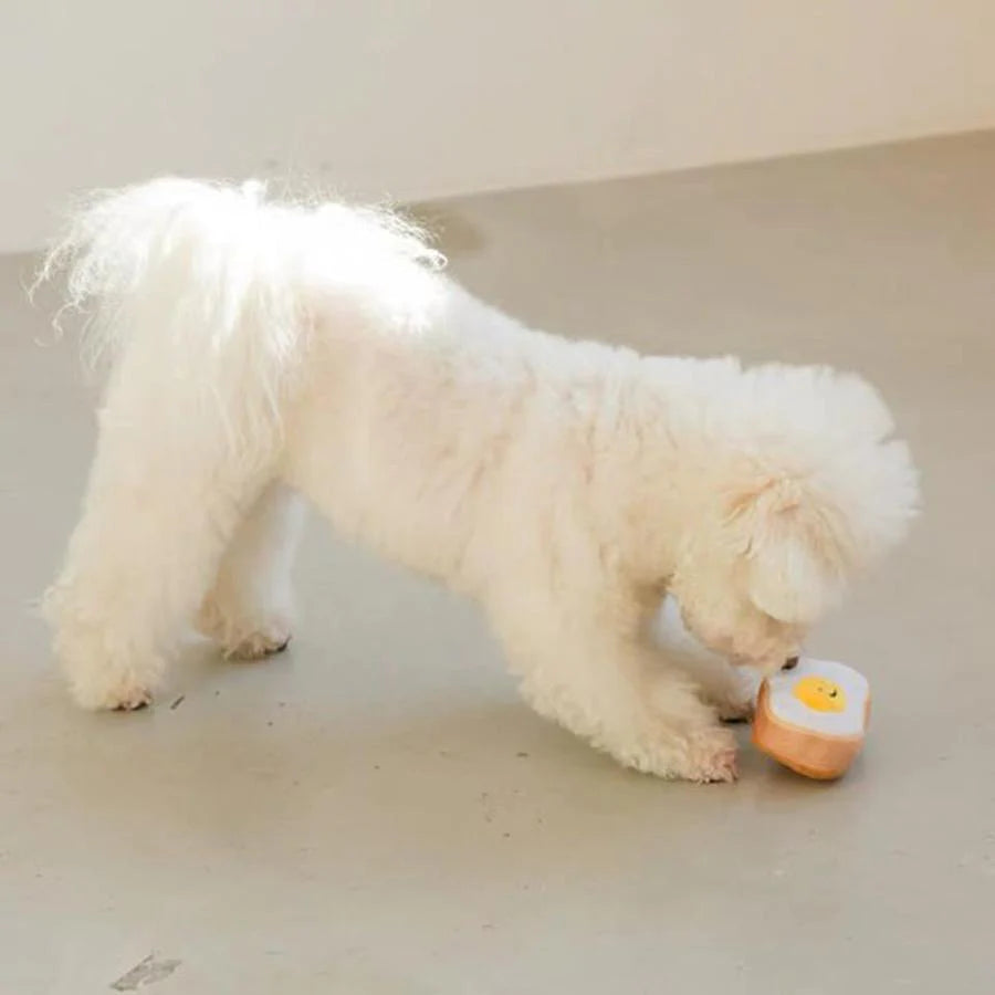 Egg Bun Dog Toy