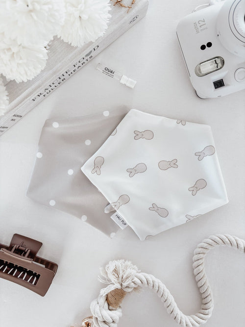 Bandana Pour Chien – Boho Bunnies Pois Réversibles