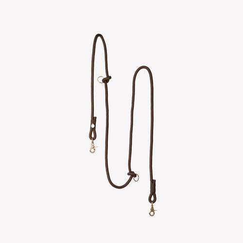 Dog Leash - Hands Free Braided Rope Brown