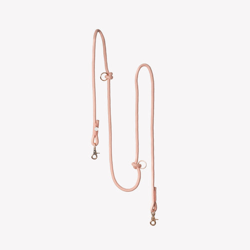 Dog Leash - Hands Free Braided Rope Powder Pink
