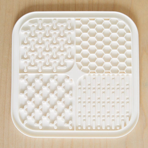 Tapis à Léchage Pour Chien – Crème