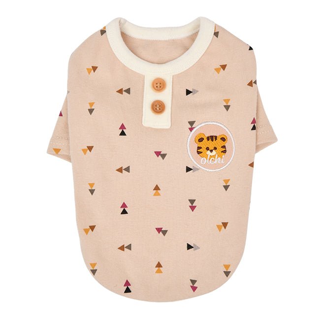 Dog Shirt - Long - Sleeve Tiger OAWA Beige - Olchi - La Maison Mou