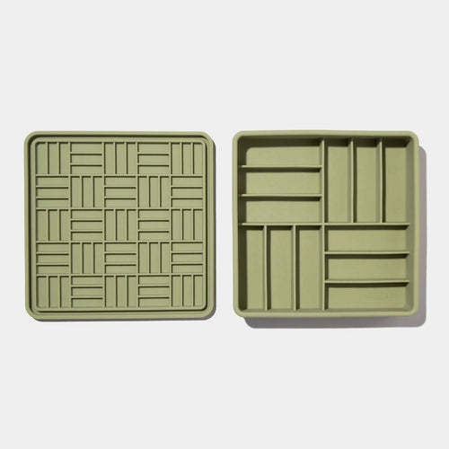 Gamelle Anti-Glouton Pour Chien – 3-en-1 Parquet Olive
