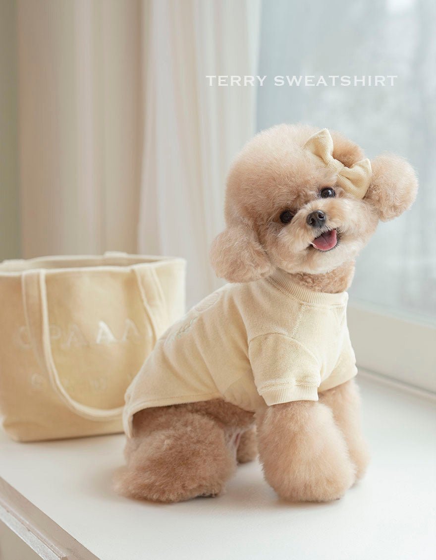 Dog Sweatshirt - Terry Yellow - Opaaap - La Maison Mou