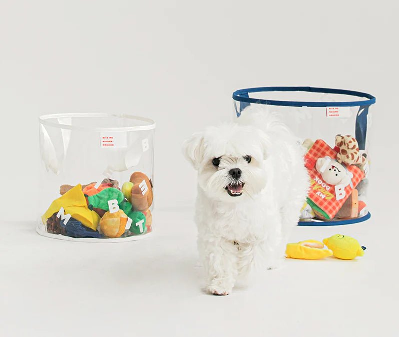 Dog Toy Basket - Clear Blue - Bite Me - La Maison Mou