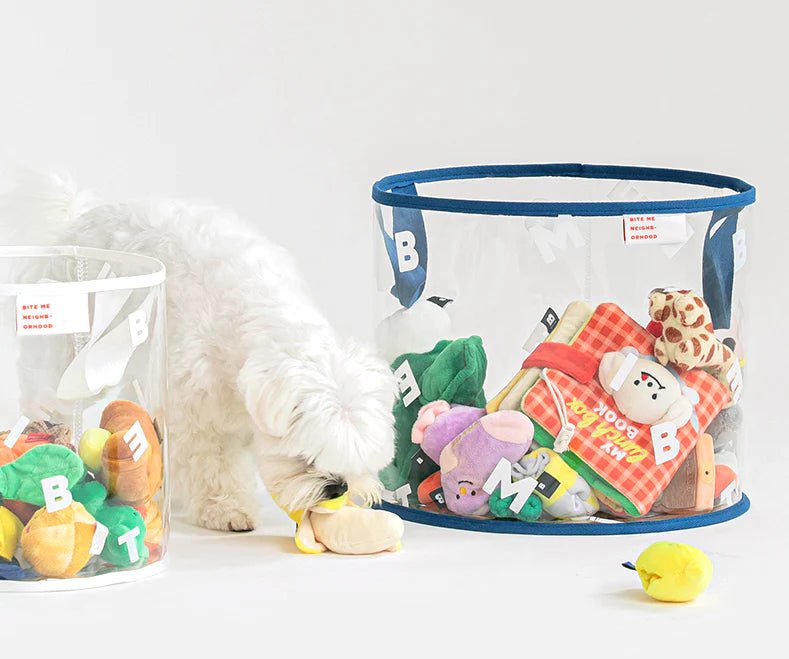 Dog Toy Basket - Clear White - Bite Me - La Maison Mou