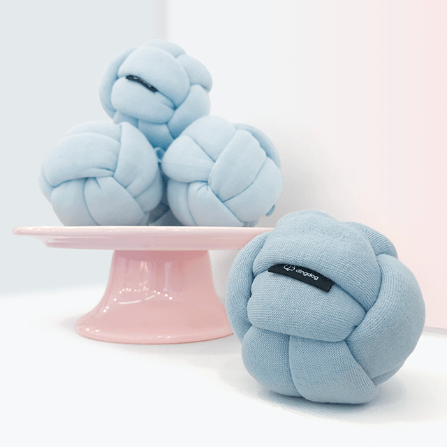 Dog Toy - Knitting Ball - Light Blue - Dingdog - La Maison Mou
