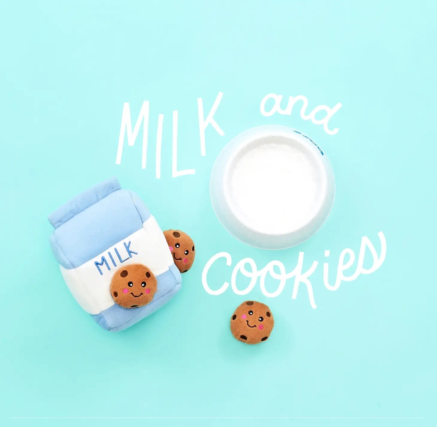 Dog Toy - Milk and Cookies Zippy Burrow™ Blue - ZippyPaws - La Maison Mou