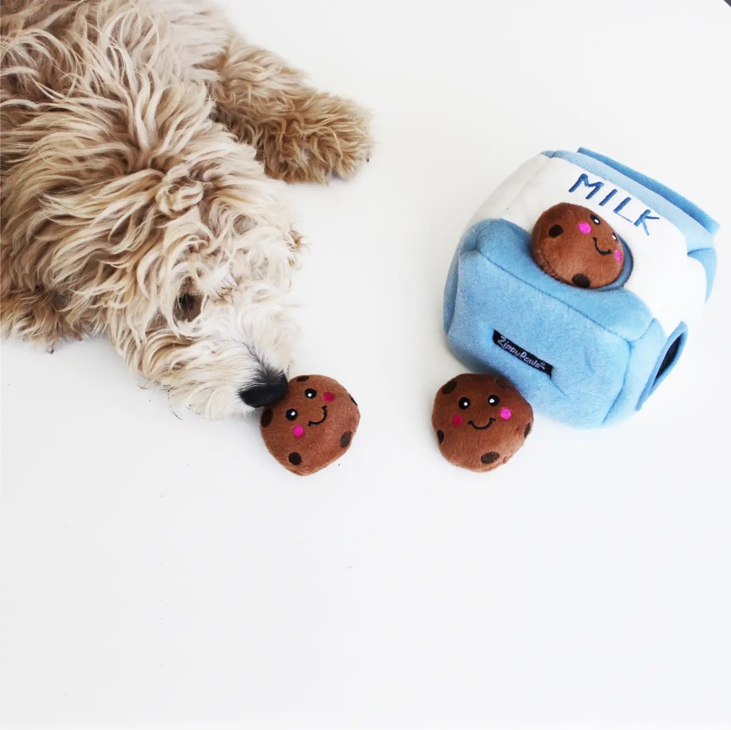 Dog Toy - Milk and Cookies Zippy Burrow™ Blue - ZippyPaws - La Maison Mou