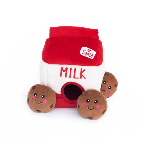Dog Toy - Santa's Milk & Cookies Holiday Burrow™
