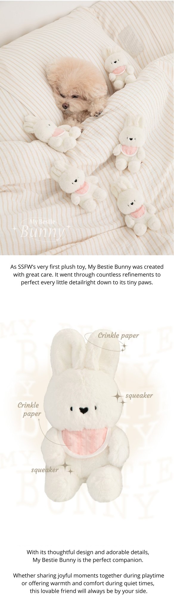Dog Toy - SSFW My Bestie Bunny - Bite Me - La Maison Mou