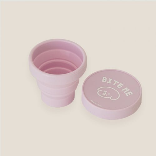 Dog Travel Cup - Mini Silicone Pastel Lavender - Bite Me - La Maison Mou