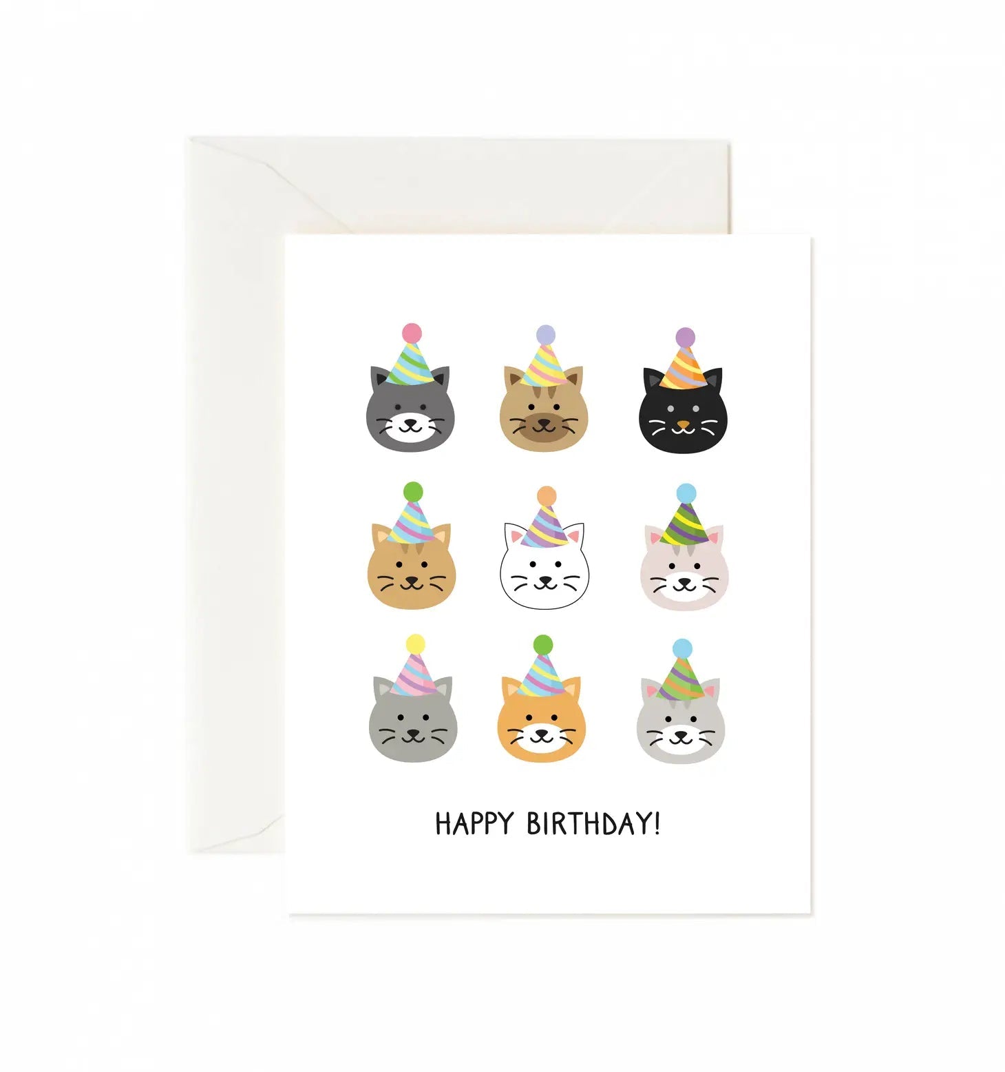 Greeting Card - Happy Birthday Cat - Tickle Me Lavender - La Maison Mou