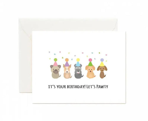 Carte De Souhaits - It's Your Birthday! Let's Pawty