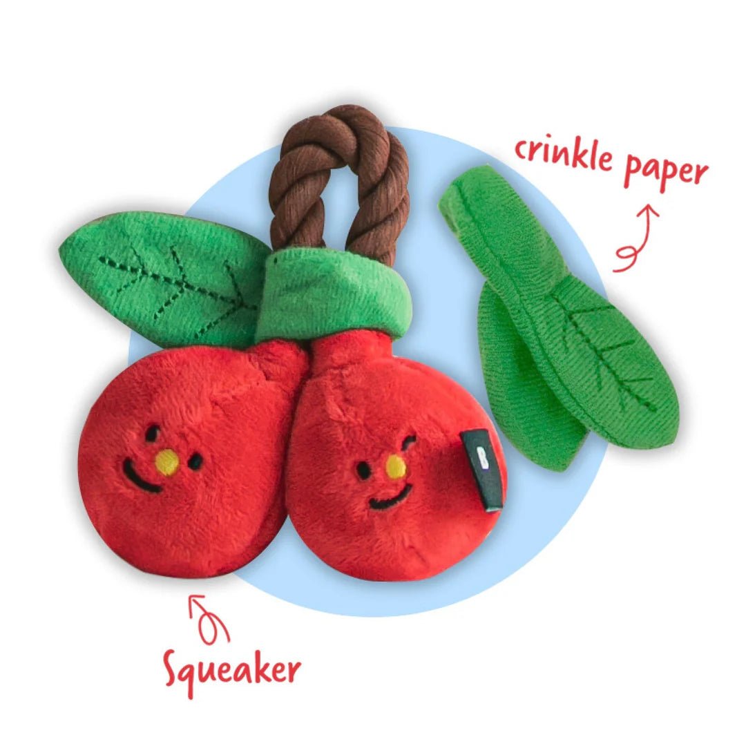 Nosework Dog Toy - Cherry Tug - Bite Me - La Maison Mou