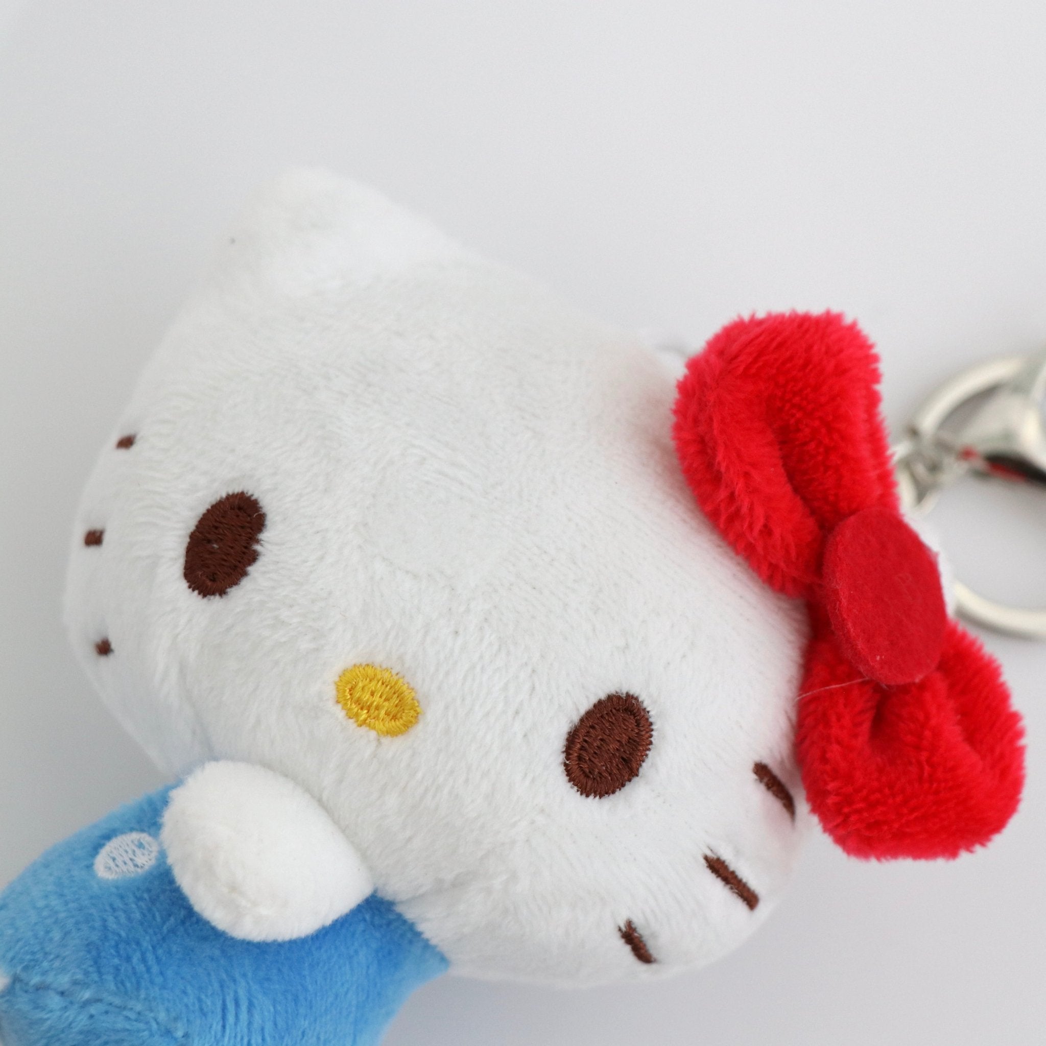 Plush Keychain - Sanrio Hello Kitty Blue & White - La Maison Mou - La Maison Mou