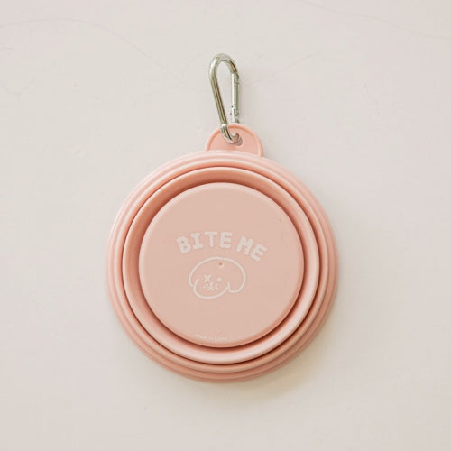 Dog Travel Bowl - Foldable Peach