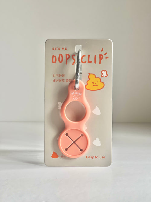 Dog Poop Bag Holder - Oops Clip Peach